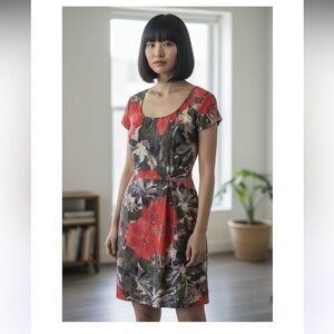 NWT Banana Republic- Madman Dress. Vintage inspired Abstract floral -size 2
